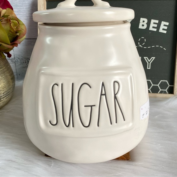Rae Dunn Dimpled Pottery Decor SUGAR Canister - Picture 2 of 7